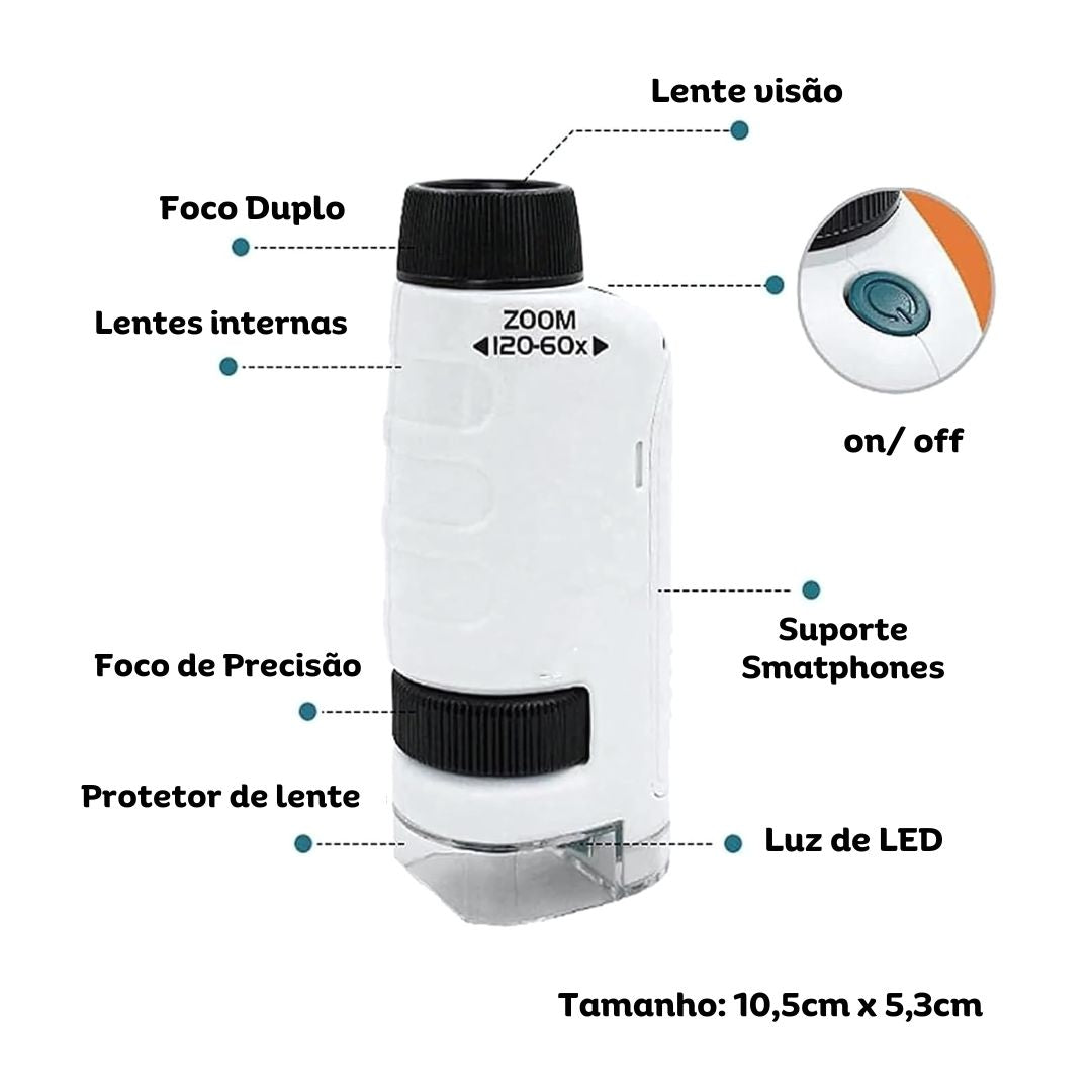 Mini Cientista - Microscópio Portátil