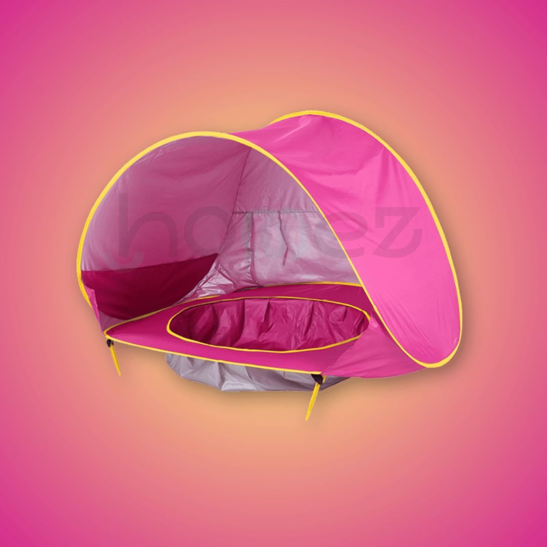 Tenda com Proteção Solar e Piscina
