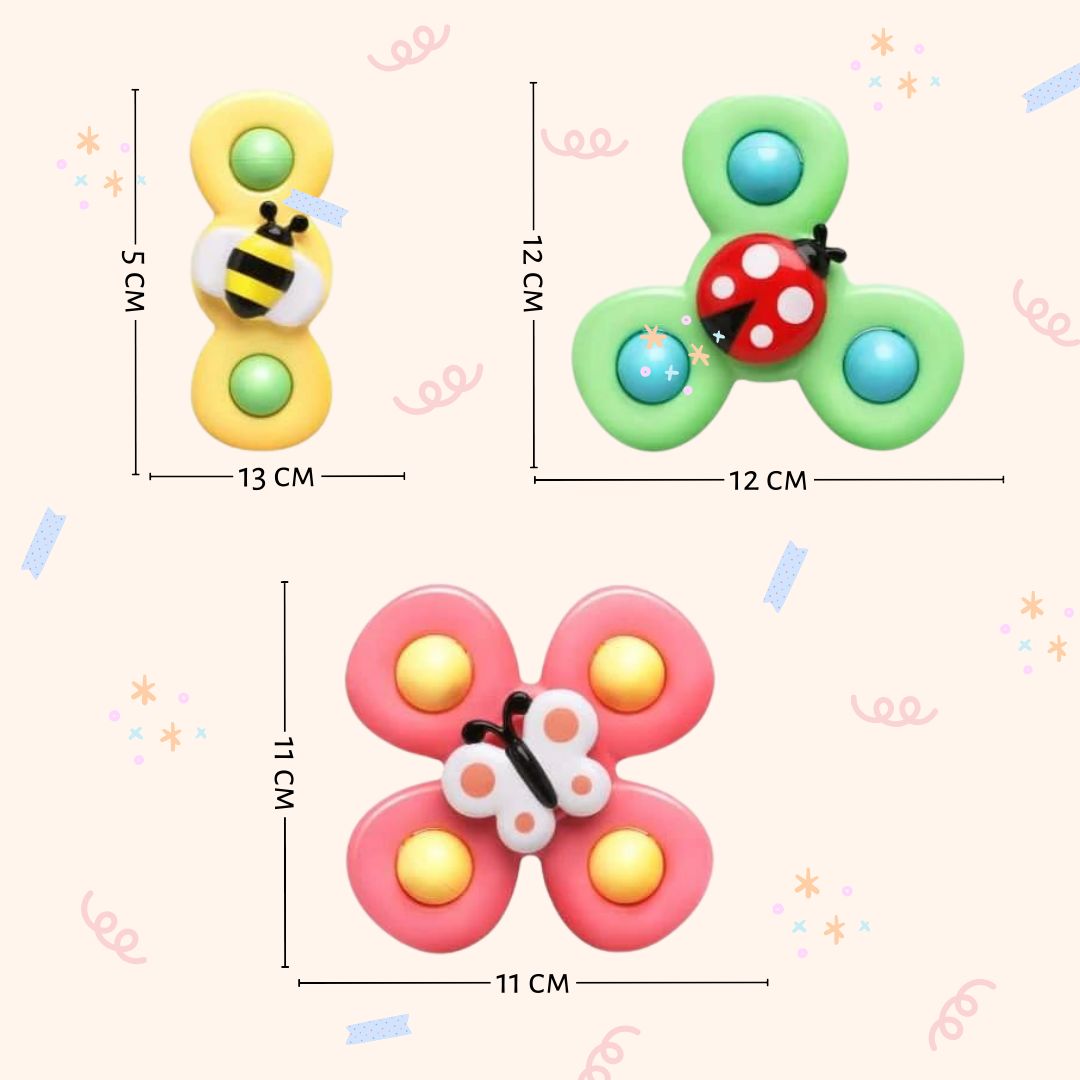 Kit Spinner Infantil com ventosa - 3 peças
