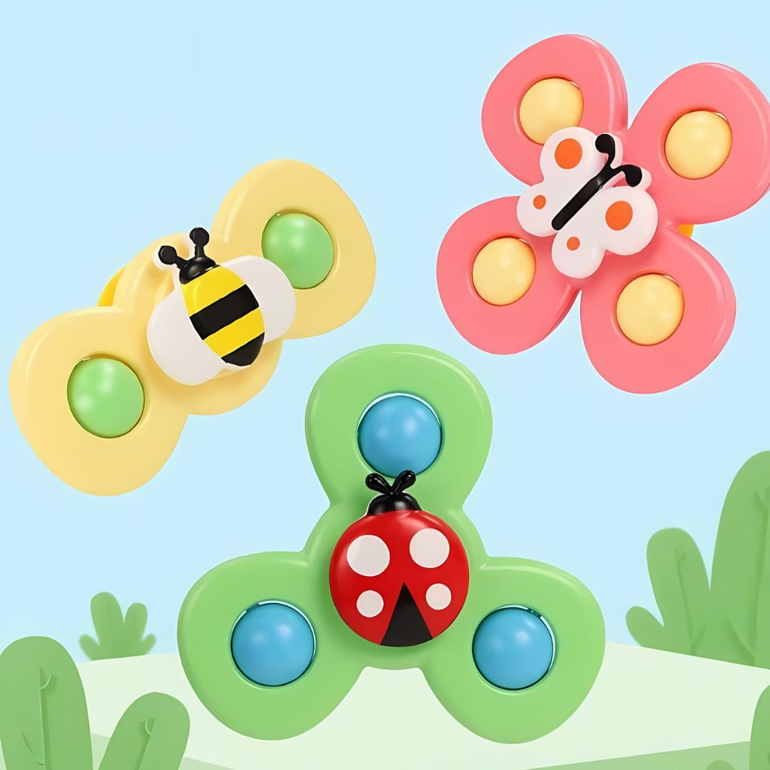 Kit Spinner Infantil com ventosa - 3 peças