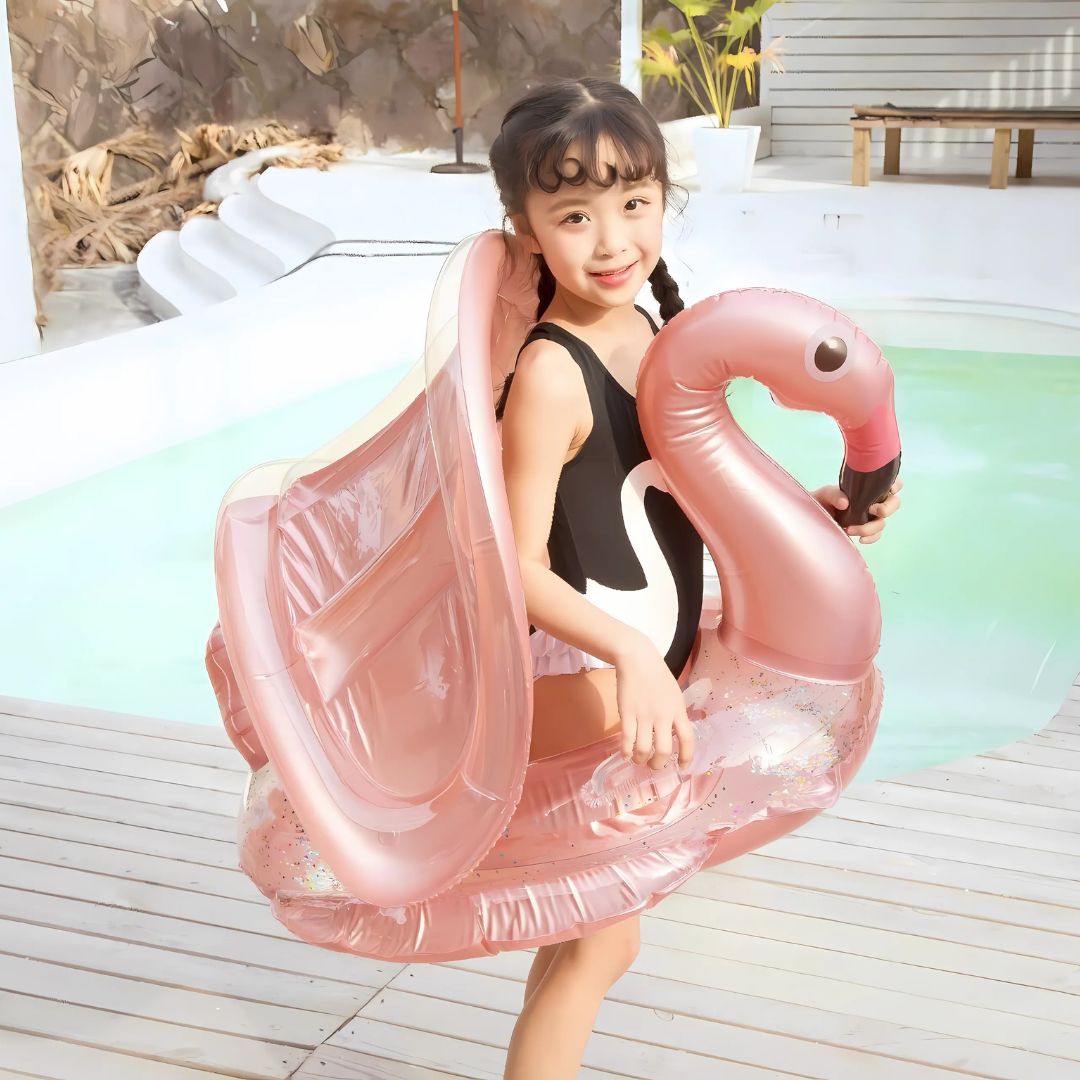 Bóia de Flamingo com Proteção Solar