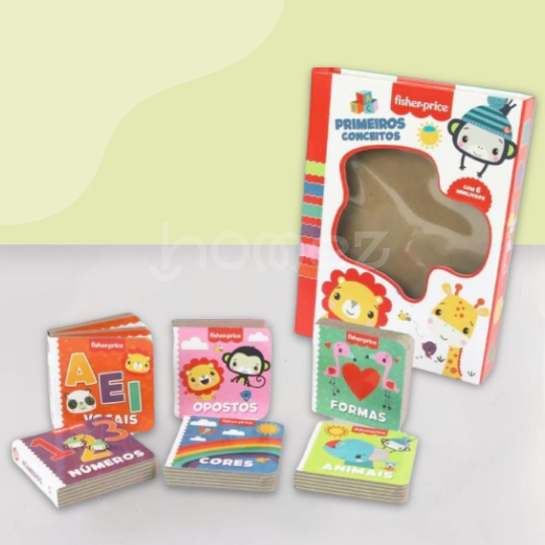 Fisher Price Box 6 livrinhos - Conceitos Básicos