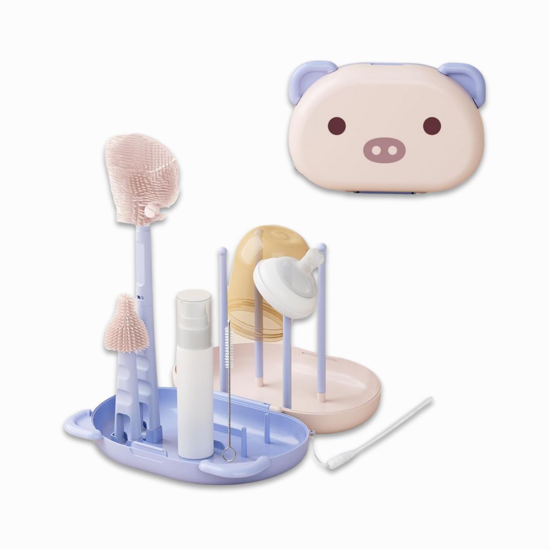 Kit Limpeza de Mamadeiras Portátil (6 peças)