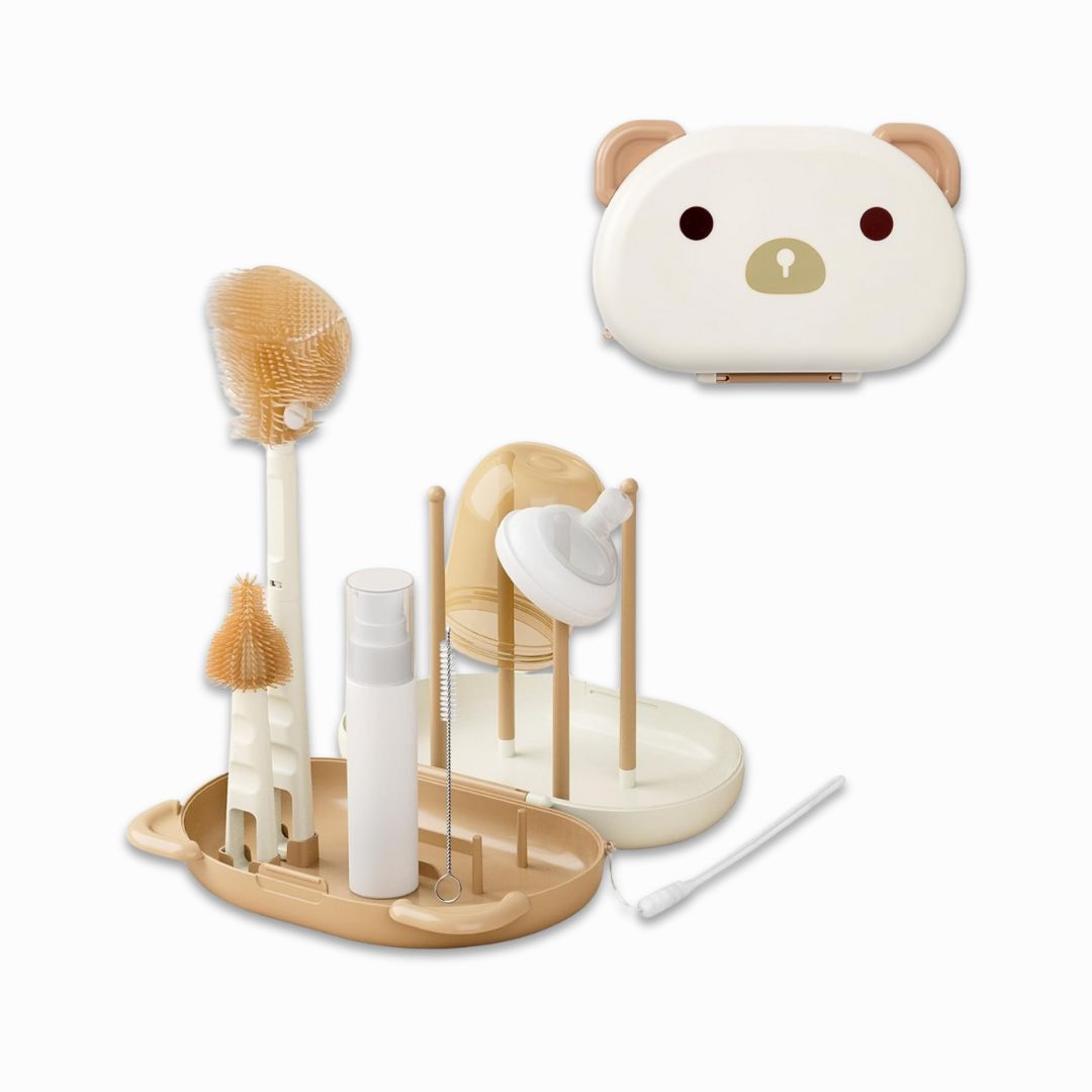 Kit Limpeza de Mamadeiras Portátil (6 peças)