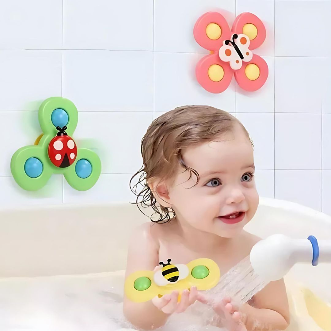 Kit Spinner Infantil com ventosa - 3 peças