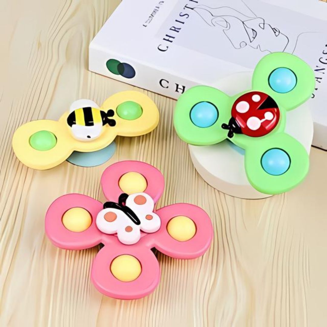Kit Spinner Infantil com ventosa - 3 peças