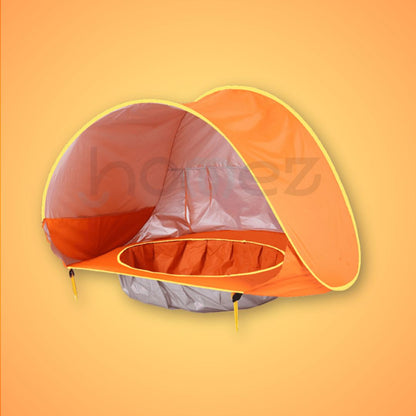 Tenda com Proteção Solar e Piscina