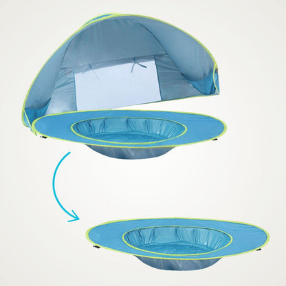Tenda com Proteção Solar e Piscina