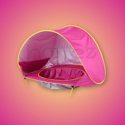Tenda com Proteção Solar e Piscina