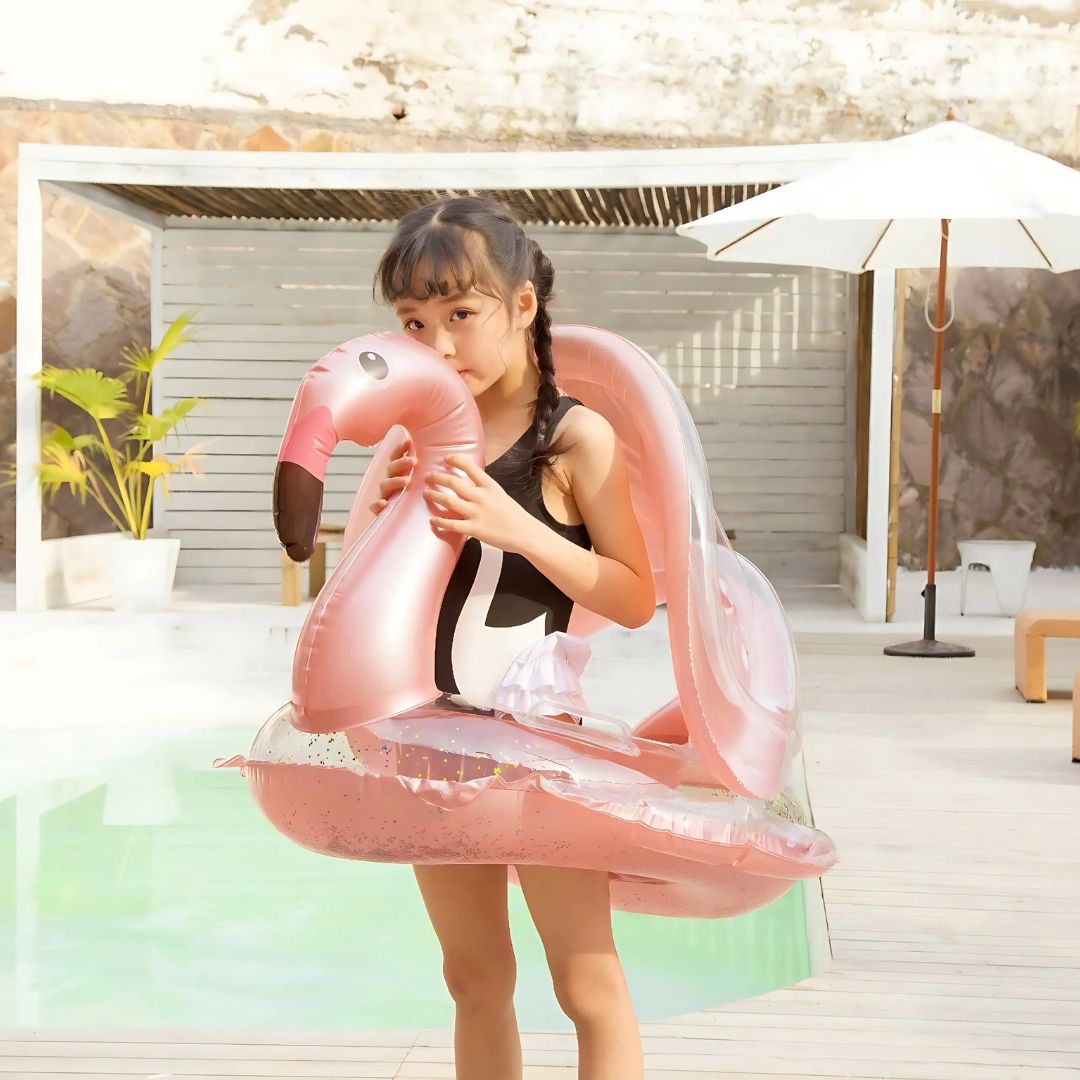 Bóia de Flamingo com Proteção Solar