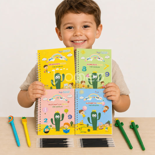 Kit 4 Cadernos Mágicos - Primeiros Traços