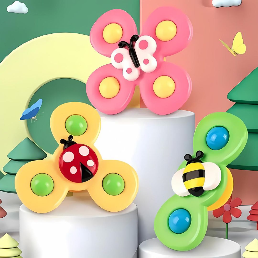 Kit Spinner Infantil com ventosa - 3 peças