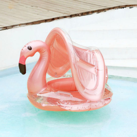 Bóia de Flamingo com Proteção Solar