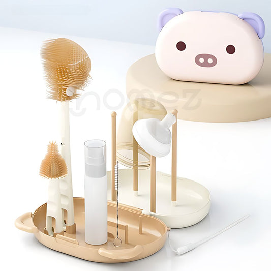 Kit Limpeza de Mamadeiras Portátil (6 peças)