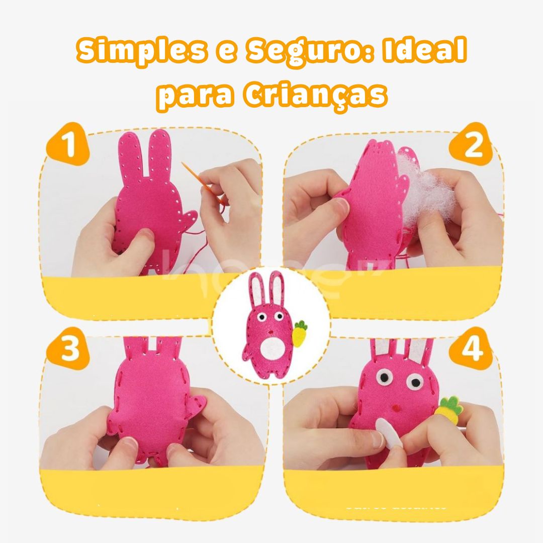 Kit de Costura Infantil – Crie Seus Próprios Bichinhos